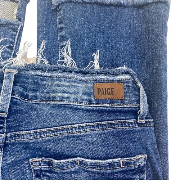 Paige rare jeans Y2K with fringe Colette crop flare size 27 - Picture 9 of 11
